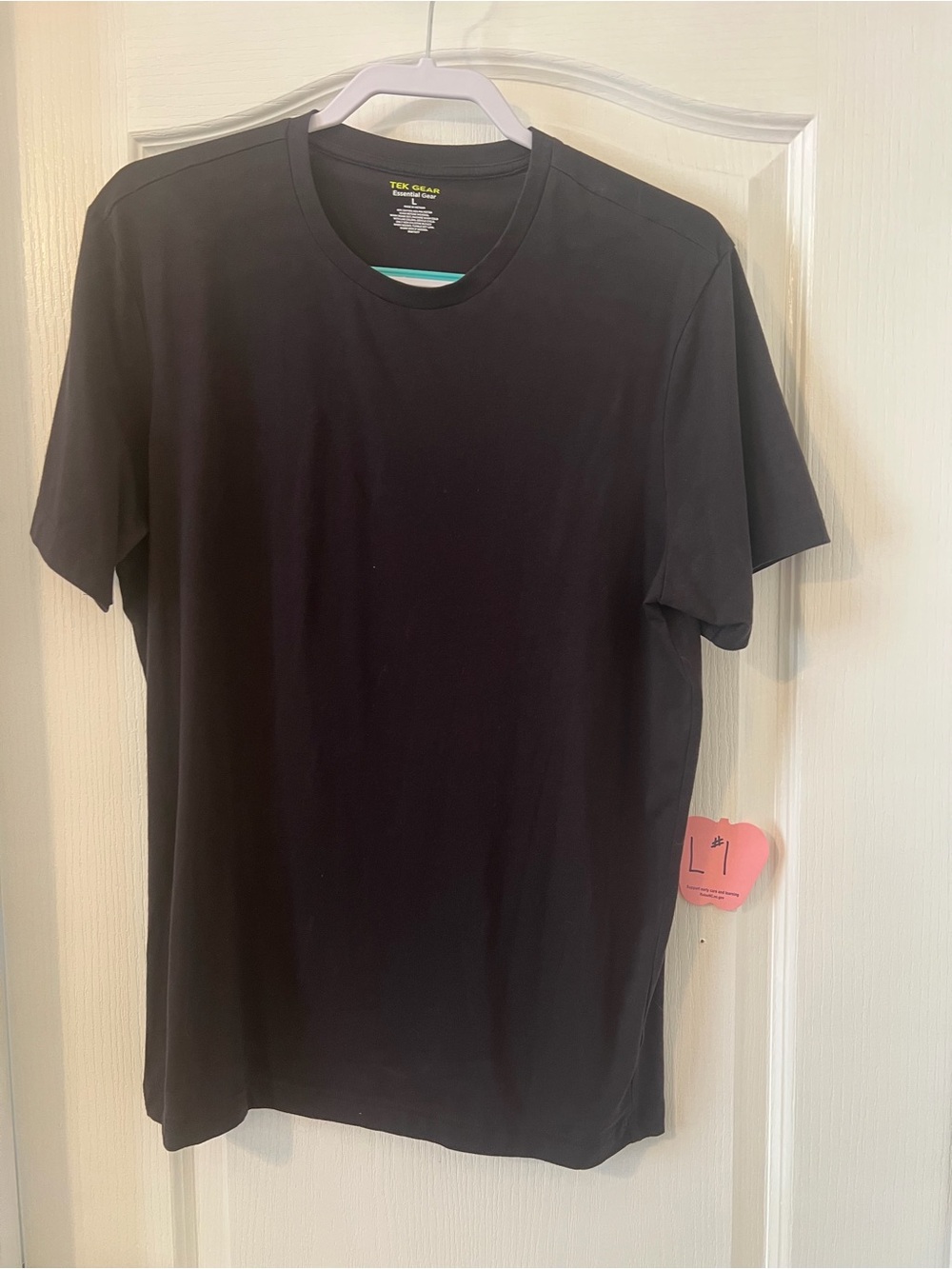 tek gear Black Short Sleeve Crew Neck T-Shirt
